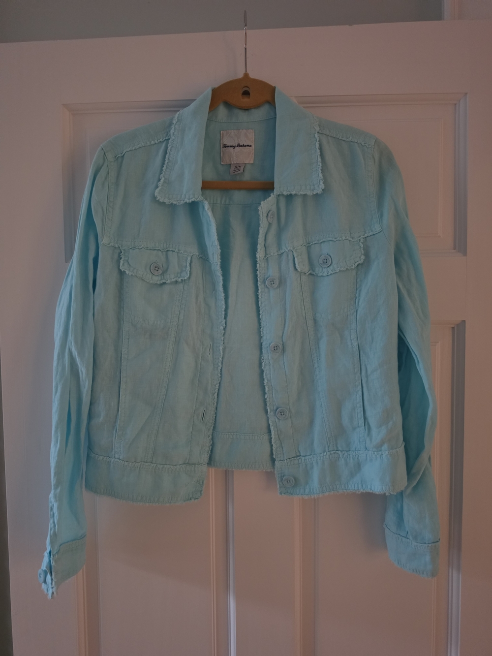 Tommy Bahama Aqua Linen Button-Front Jacket